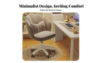 Upholstered Shell Chair with casters effortlessRolling Casters Vanity Stool