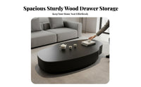 Bean Shaped Coffee Table Minimalist design Storage Coffee Table Luxury Design distinctive Shape for Adults