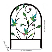 Arched Metal Garden Fence Panel Rectangular Frame Arch Garden Fence Easy to Install Decorative Scrollwork Panel
