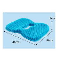 Gel Cushion with Cover Contoured Chair Pad Breathable for Wheelchair