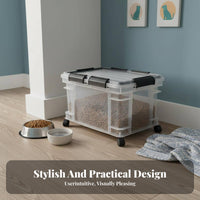 Rolling Dry Food Bin Airtight Bulk Dry Goods Container Includes Measuring scoop