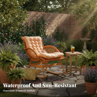 gentle Rocking Motion Single Person rocking chair Indoor & outdoordoor Use Recliner Ergonomic relaxsign Lounge Chair High Weight Capacity for Seniors, Homeowners, Parents, Balcony, Garrelaxn, Bedroom, Living Room