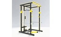 Strength Rack with Cable Pulley Full-Frame Complete Strength Rack Multiple Grip Home Workout Station for Strength Trainers, Weightlifters
