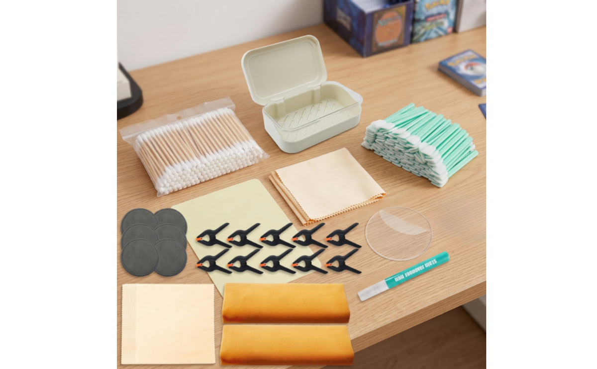 Scratch Repair Card Cleaning and Polishing Restoration Kit Allall-in-One Trading Card Cleaning Kit Safe Non-Destructive for Collectors, Collection Maintenance, Hobby Desk