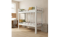 Metal Bunk Bed Space-Saving Steel Bunk Bed Heavy-Duty Furniture for Teens, Students, Shared Bedrooms, Dorm Rooms, Accommodation for Learners