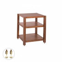 Audio Rack Solid Wood Amplifier Stand Black Walnut Hi-fi Rack Electronics Organizer Crafted from Durable Walnut Suitable for Home Theater Stereo Room