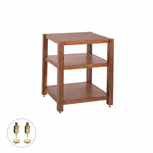 Audio Rack Solid Wood Amplifier Stand Black Walnut Hi-fi Rack Electronics Organizer Crafted from Durable Walnut Suitable for Home Theater Stereo Room