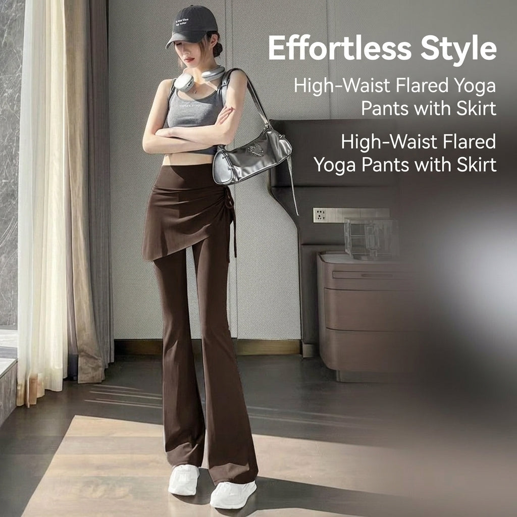 Flared Leggings for Women with High Waist and Quick Dry Material, Wide Leg Stretch Pants for Running and Outdoor Sports, Bootcut Trousers