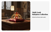 Traditional Chinese Dress Hair Crown Elegant Design Butterfly Flower Tiara Details Traditional Chinese Dress Hair Ornament for Women, Cosplayers