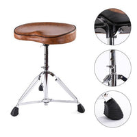 Saddle-Style Adjustable Folding Drum Throne