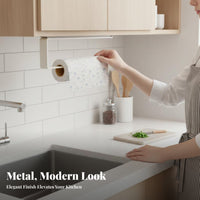 Under-Shelf Paper Towel Rack no-drillNo-Cost Installation for Pantry, Office, Renters