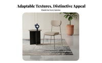 Curved Padded rearrest Chair Modern Design Curved rear Side Chair for Homeowners