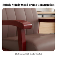 Padded High-Back Chair Sturdy Frame Heavy-Duty Padded Armchair Ergonomic Comfort