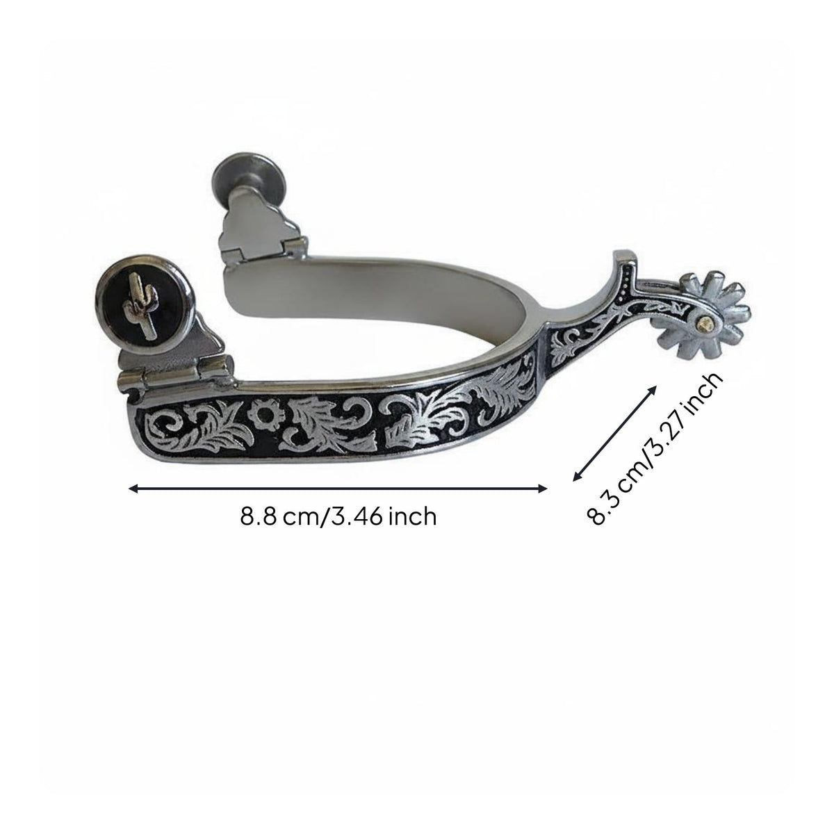 Black Engraved Boot Attachment Rust Resistant Stainless Steel Boot Attachment Sleek Appearance Equestrian Gear for Men
