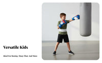 Long-Lasting Kids' Boxing Gloves Secure Wrist Support Kids Boxing Gloves Shock Absorbing Graffiti Sparring Mitts High-Density Foam for Beginners, Toddlers, Training, Muay Thai