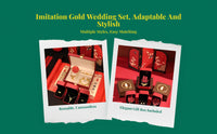 Wedding Jewelry Set, Faux Gold Bridal Bracelet, Display Props for Engagement, Decoration