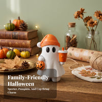 Cute Spirit Statue with Pumpkin Bucket