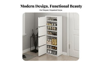 Space-Saving Narrow Shoe Cabinet Dust-Proof Vertical Shoe Storage Rack Large Capacity Slim Corner Storage Shelf Sturdy Shelving for Apartment Dwellers, Families, Homeowners, Small Areas, Hallway, Closet, Bedroom