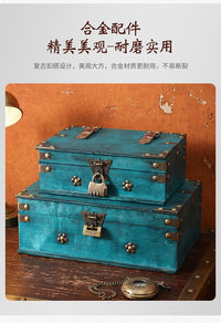 Vintage Wooden Storage Box for Home Organization and Decoration