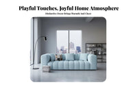 Quilted Block Sofa Minimalist Design Couch Soft Touch Living Room Furniture for Apartment Dwellers, Young Adults, Lounge Area, Bedroom