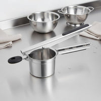 Multi-Functional Potato Masher with Interchangeable Discs Non-Slip Handles Stainless Steel Potato Ricer Manual Fruit Juicer for Parents