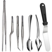 Multi-Use Stainless Steel Plating Tool Spoon Drawing Tool Style Precision Food Tweezers