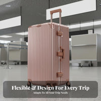 Rigid-Shell Trolley Luggage Large Capadowntown Suitluggage 360-Degree Casters Rolling Luggage for Vacationers, Adults, Vacations, Airport
