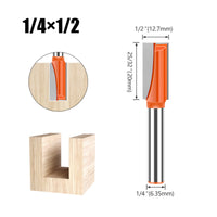 Bottom Cleaning Router Bit Orange Coated Slot Cutting Router Bit Tool Accessory Clean Cuts