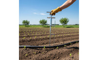 Irrigation Line Puller T-Handle Pipe Pulling Rod Dual-Prong Tines for Farms
