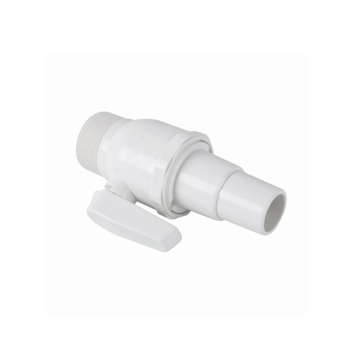 Water Movement Valve Lever Handle Threaded Socket Valve White