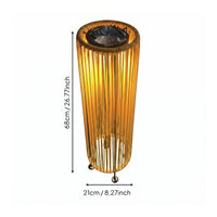 Solar Garden Lantern Weather Resistant Wicker Solar Light for Patio