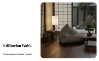 Abstract Face Lounge Seat Wabi-Sabi Aesthetic Single Sofa Minimalist aesthetic Lowheight for Renters, Small Spaces