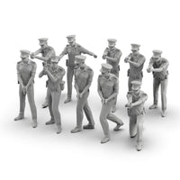 1/72二战美国 sir1/64警察大兵1/35士兵军人白模摆件微缩素体兵人