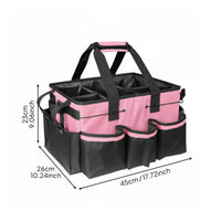 Janitorial Supply Bag Waterproof Housekeeping Tool Bag Large Capacity Cleaning Supply Carrier for Housekeepers, Cleaners, Car Wash, Gardening