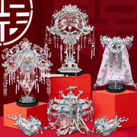 钢达十里红妆点翠凤冠喜扇3d立体金属拼装模型国风DIY结婚礼物女