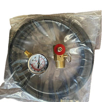 Brass Combination Valve with Gauge and Hose for Air Pump