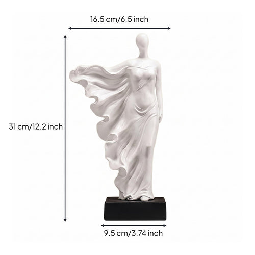 Abstract Woman Figurine Elegant Woman Sculpture Resin for Living Room