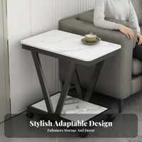 Rolling C-Table Nordic aesthetic Nightstand Lockable casters for Homeowners, Students