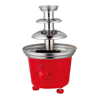 Three-Tier Stainless Steel Chocolate Fountain with Fruit Tray, 120V EU Plug, Black