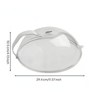 Microwave Splatter Guard Vented Food Cover with Handle Easy Grip for Meal Prep