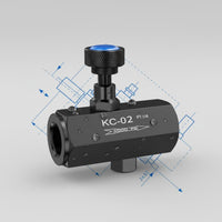 Hydraulic Stream Control Valve High Pressure Rated One-Way Throttle Valve Thickened Carbon Steel Structure 3/8 Inch NPT Stream Regulator