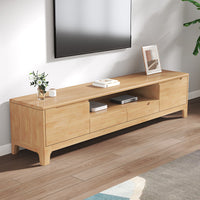 Solid Wood TV Stand 1.5/1.8m for Small Apartments 2024 New Style with Storage