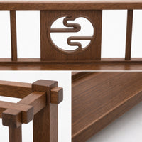 Wooden Display Rack Rectangular Mug Holder Open-Frame for Meditation Room