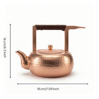 Teapot with Bail Handle Handcrafted Copper Teapot Nostalgic Tea Pot for Teahouse