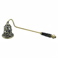 Mediterranean Design Jeweled Candle Snuffer Gemstone Inlaid Jeweled Candle Candle Putter-Outer Handmade Decorative Bell Snuffer Enamel Finish for Wedding
