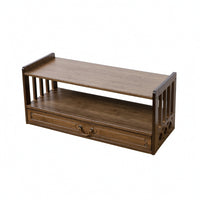 Tea Rack with Drawer Decorative Tea Organizer with Drawer Elegant Desktop Teaware Holder for Desk Corner