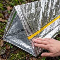 Outdoor Emergency Survival Tent, Silver Insulated Rescue Shelter for 1 Person