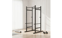 Adjustable Squat Rack with Pull-up Bar Heavy Duty Power Cage Sturdy Workout Machine Stable for Home Gym