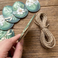 12pcs Easter Hanging Ornament 2D Wooden Easter Decoration Hanging Egg for Indoor, Outdoor Home Party