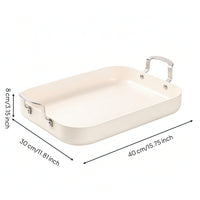 Roasting Pan with Handles Nonstick Rectangular Roasting Pan High-Heat for Home Cooks, Dessert Makers